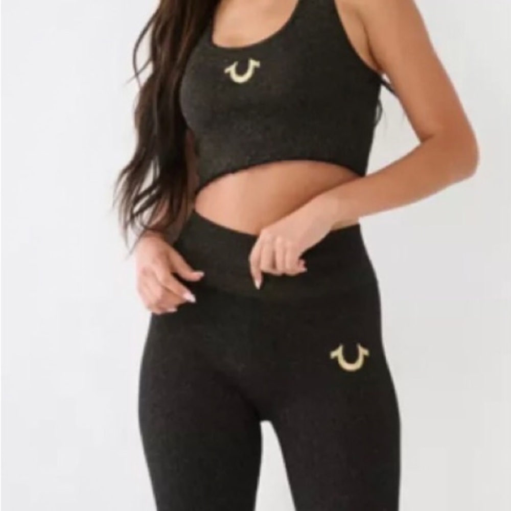 True Religion Sports Bra New With Tags Lurex Seamless M/L